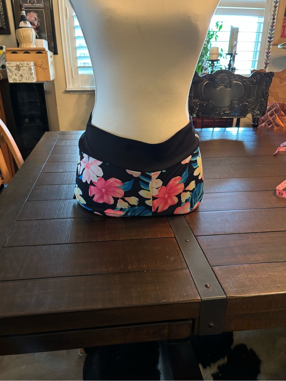 PINK Victoria's Secret Ultimate Black Floral Bikini Bottom